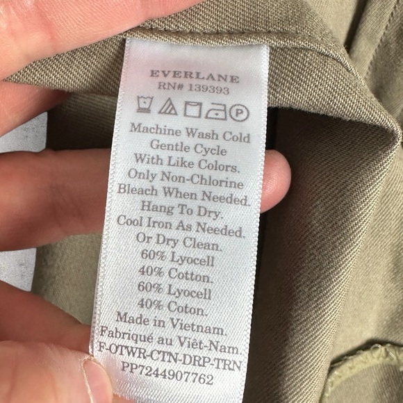 NWT Everlane The Drape Trench Coat Tan Beige Minimalist Size Large Jacket NEW L - Picture 9 of 14